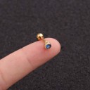 Γυναικεία σκουλαρίκια piercing για χόνδρο αυτιού Ευθεία ράβδος με μπάλα Μικρή διακόσμηση με λαμπερά ζιρκόνια Κοσμηματικός μέταλλο Λεπτός σχεδιασμός 8