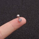 Γυναικεία σκουλαρίκια piercing για χόνδρο αυτιού Ευθεία ράβδος με μπάλα Μικρή διακόσμηση με λαμπερά ζιρκόνια Κοσμηματικός μέταλλο Λεπτός σχεδιασμός 15