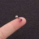 Γυναικεία σκουλαρίκια piercing για χόνδρο αυτιού Ευθεία ράβδος με μπάλα Μικρή διακόσμηση με λαμπερά ζιρκόνια Κοσμηματικός μέταλλο Λεπτός σχεδιασμός 20