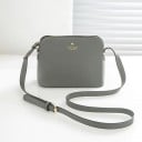 Γυναικεία τσάντα crossbody διαγώνιας μεταφοράς με στρογγυλό σχήμα και φερμουάρ Ρυθμιζόμενη ζώνη με αγκράφα PU δέρμα και πολυεστέρας 2