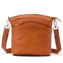 Γυναικεία τσάντα crossbody για τον ώμο Κύρια θήκη και μπροστινή τσέπη με φερμουάρ Ρυθμιζόμενος ιμάντας με καραμπίνες Ζελατινώδης επιφάνεια 2