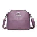 Γυναικεία τσάντα crossbody με ελαφρώς ζαρωμένη επιφάνεια Διακοσμητική ραφή Αποσπώμενος ιμάντας PU δέρμα και πολυεστέρας 23 x 13 x 18 3