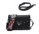 Γυναικεία τσάντα crossbody με καρφιά και μεταλλικό κούμπωμα Δύο αποσπώμενοι ιμάντες, συμπεριλαμβανομένου του ευρύχρωμου PU δέρματος Διαστάσεις 7