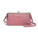 Γυναικεία τσάντα crossbody σε σχήμα πορτοφολιού Κλείσιμο με μπίλιες με χρυσό πλαίσιο Λεπτό λουρί στον ώμο Σατινέ PU δέρμα 20 x 10 x 6 5