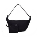 Γυναικεία τσάντα crossbody στον ώμο σε σχήμα ημισελήνου Κλείσιμο με φερμουάρ Μικρή θήκη στη συσκευασία Ζώνη με μεταλλικά κλιπ 3