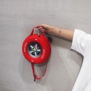 Γυναικεία τσάντα σε σχήμα ελαστικού Crossbody για τον ώμο Ρυθμιζόμενο λουρί με καραμπίνα Κυκλική τσάντα με φερμουάρ 27 x 27 x 12 cm 6
