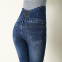 Γυναικεία τζιν με ψηλή μέση A1 5
