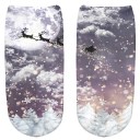 Γυναικείες κάλτσες αστραγάλου - χριστουγεννιάτικο μοτίβο 3