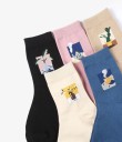 Γυναικείες κάλτσες με μικρές εικόνες 5