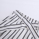 Γυναικείες λευκές ριγέ παντελόνες 4