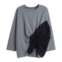 Γυναικείο ασύμμετρο μπλουζάκι oversized 6