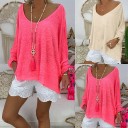 Γυναικείο ασύμμετρο τοπ με στρογγυλή λαιμόκοψη 1