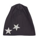 Γυναικείο βαμβακερό καπέλο σε στυλ beanie διακοσμημένο με δύο λαμπερούς αστερίες στο άκρο Ελεύθερη ρέουσα γραμμή Περιφέρεια κεφαλής 54 έως 59 εκ. 14