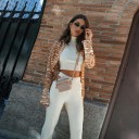 Γυναικείο crop top και παντελόνι B1105 2