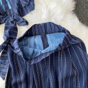 Γυναικείο crop top και παντελόνι B1237 4