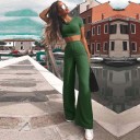 Γυναικείο crop top και παντελόνι B908 8