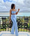Γυναικείο crop top και παντελόνι B925 6