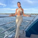 Γυναικείο crop top και παντελόνια B1134 1