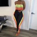 Γυναικείο crop top και παντελόνια με φούντες 1