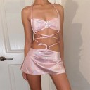 Γυναικείο crop top και φούστα B1015 1