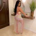 Γυναικείο crop top και φούστα B1036 2