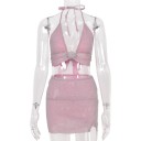 Γυναικείο crop top και φούστα B1055 4