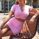 Γυναικείο crop top και φούστα B1059 4