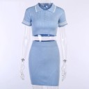 Γυναικείο crop top και φούστα B1059 2