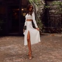 Γυναικείο crop top και φούστα B901 1