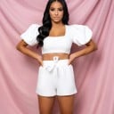 Γυναικείο crop top και σορτς B951 1