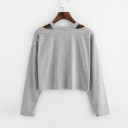 Γυναικείο crop top με λουλούδι J2851 4