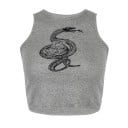 Γυναικείο crop top με τύπωμα φιδιού 1