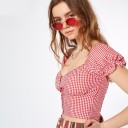 Γυναικείο καρό crop top A1049 5