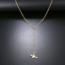 Γυναικείο κολιέ με αεροπλάνο D299 1