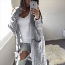 Γυναικείο μακρύ cardigan με τσέπες 1