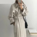 Γυναικείο μακρύ παλτό P1377 3