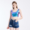 Γυναικείο μεταλλικό crop top B235 5