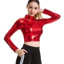 Γυναικείο μεταλλικό crop top 1