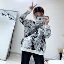 Γυναικείο oversized πουλόβερ με σχέδιο 2