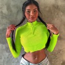 Γυναικείο πλεκτό crop top A2178 2