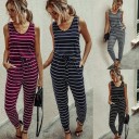 Γυναικείο ριγέ ολόσωμο φόρεμα A2019 1