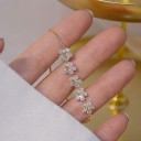 Γυναικείο Στενό Βραχιόλι με Λουλούδια 2