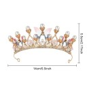 Gyöngyös hajkorona 14 x 5,5 cm Pillangós hajdísz gyöngyökkel Elegáns romantikus fejpánt ünnepi hajkiegészítő 3
