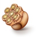 Haar- en baardtrimmer voor kale mannen 7D PRO Drijvende messen Magnetische kop Waterdicht 8,6 x 8,6 x 7,6 cm Roze-gouden Haar- en baardtrimmer 1