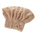 Haar turban met strik absorberende handdoek 24 x 16 x 28 cm van microvezel hoofddeksel voor het drogen van lang en krullend haar thuis en onderweg 2
