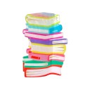 Haarclip Bücher Universelle Größe Kunststoffklammer in Form eines Bücherstapels Fester Damenclip für Dutt und Haarbündelung 4