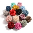 Haarspeld 9 x 9 cm Bloemdecoratieve haarspeld met textiele bloem Plastic haarspeld Dames haaraccessoire 2