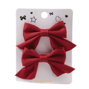 Haarstrikjes clips 2 stuks 6,4 x 3,8 cm Elegante haaraccessoire Stijlvolle strikjes voor meisjes en vrouwen Klassieke haarspeldjes Leuke 3