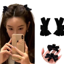 Haarstrikken 2 stuks Clips 5 cm x 3,5 cm Elegante haaraccessoire Kleine strikken op clips Schattig haarornament Stijlvol kapsel 1