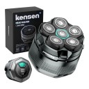 Haartrimmer voor kale mannen 6D Magnetische kop Waterdicht LED-display 82 x 82 x 69 mm ABS Donkergrijs Baardtrimmer 1